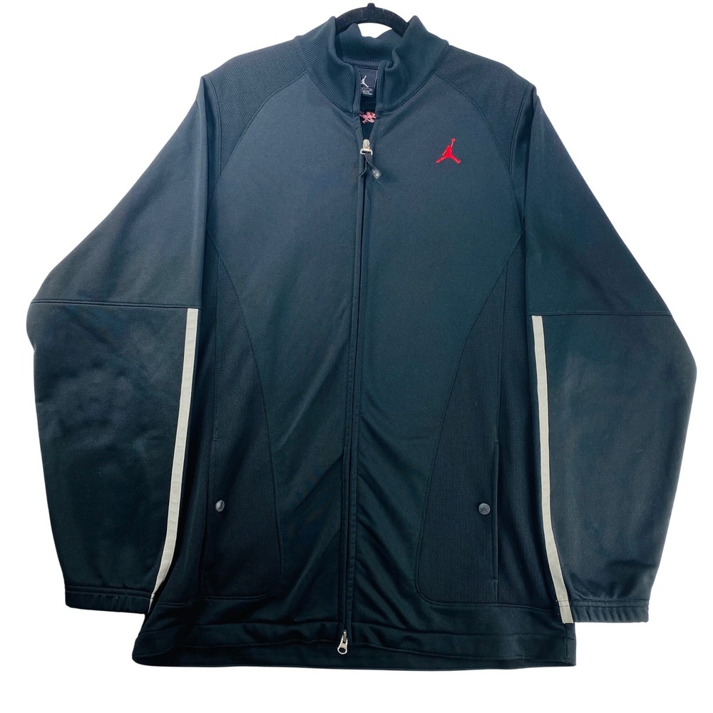 Jordan Flight Track Jacket Black Red Men's Full Zip Size Large‎